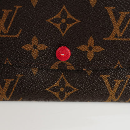 Louis Vuitton Monogram Emilie Wallet Red 5 of 9