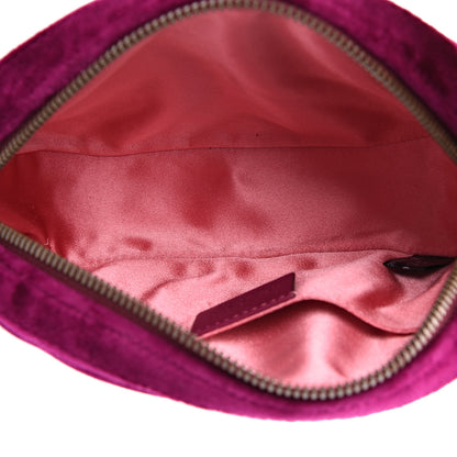 Gucci Velvet Matelasse GG Marmont Belt Bag 85 34 Fuchsia Violet Cyclamen 4 of 11