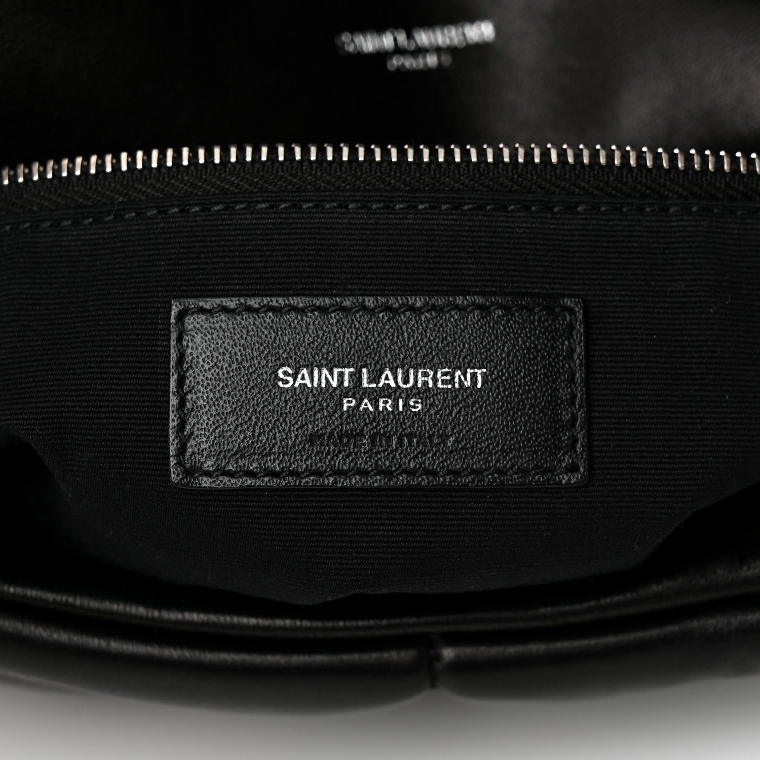 Saint Laurent Lambskin Quilted Medium Loulou Puffer Monogram Chain Satchel Black 6 of 10