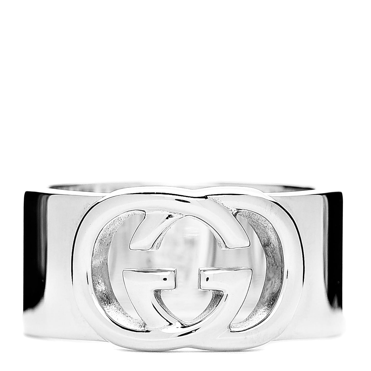 Sterling Silver 10mm Interlocking G Band Ring 60 9