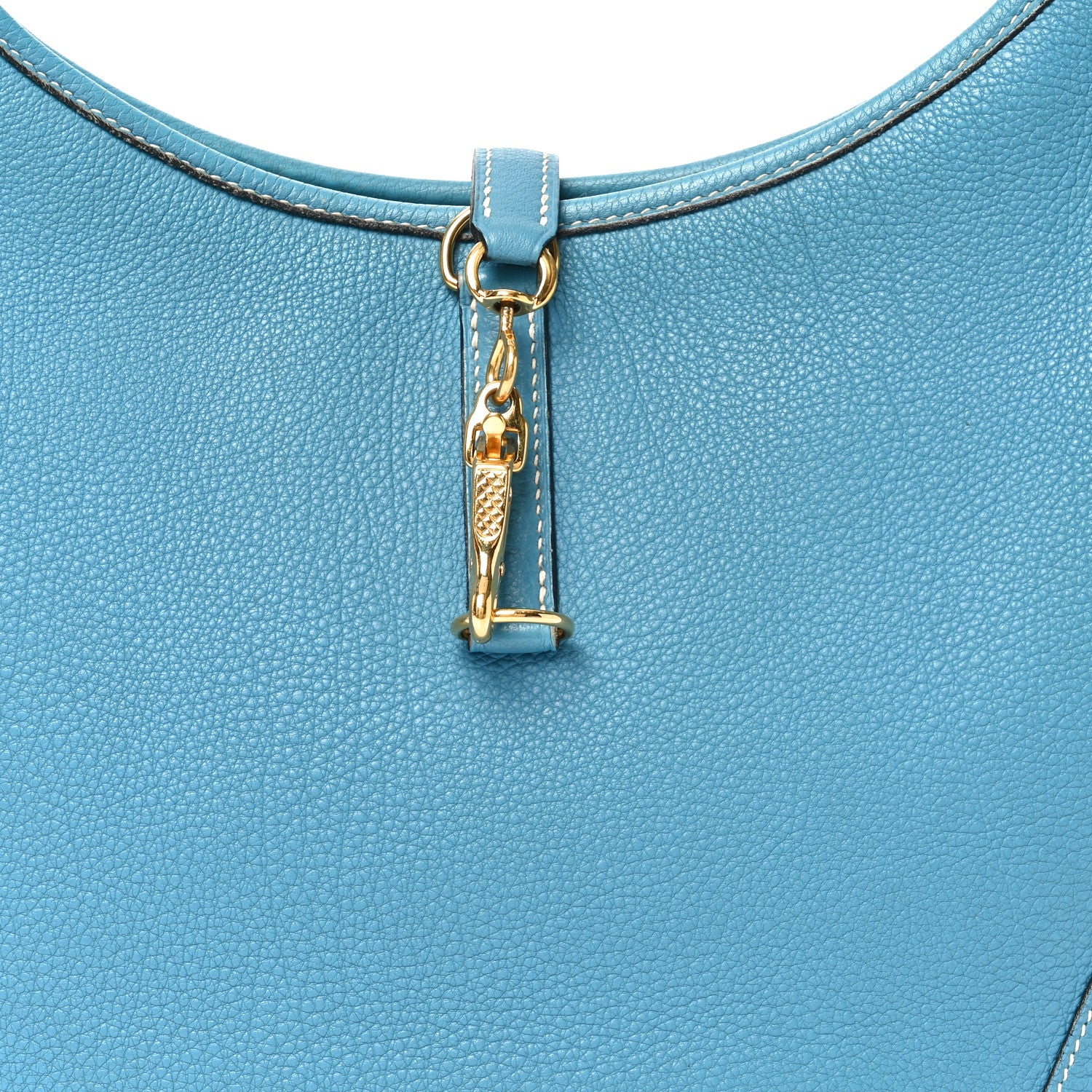 Hermes Togo Trim II 31 Shoulder Bag Blue Jean 7 of 9
