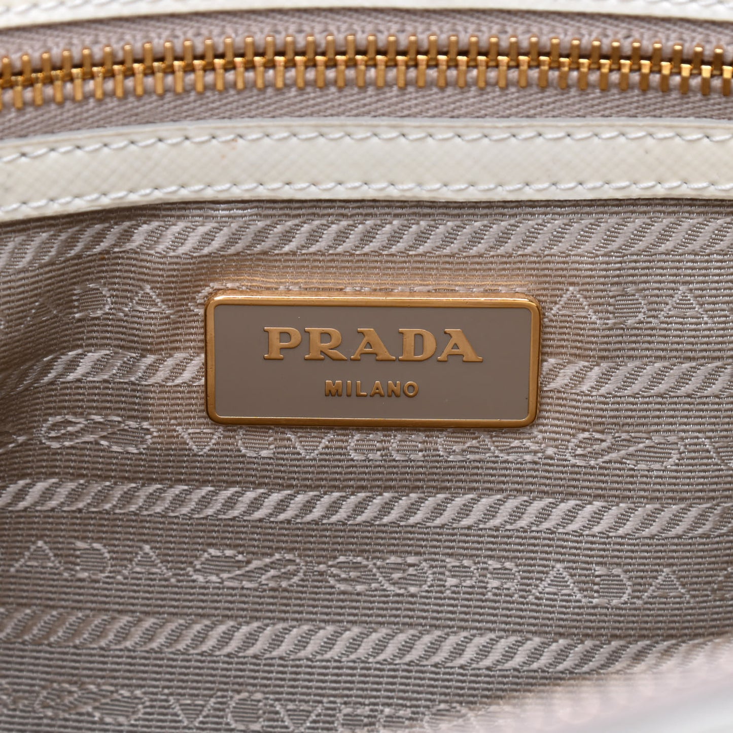 Saffiano Vernice Mini Galleria Double Zip Tote Bianco