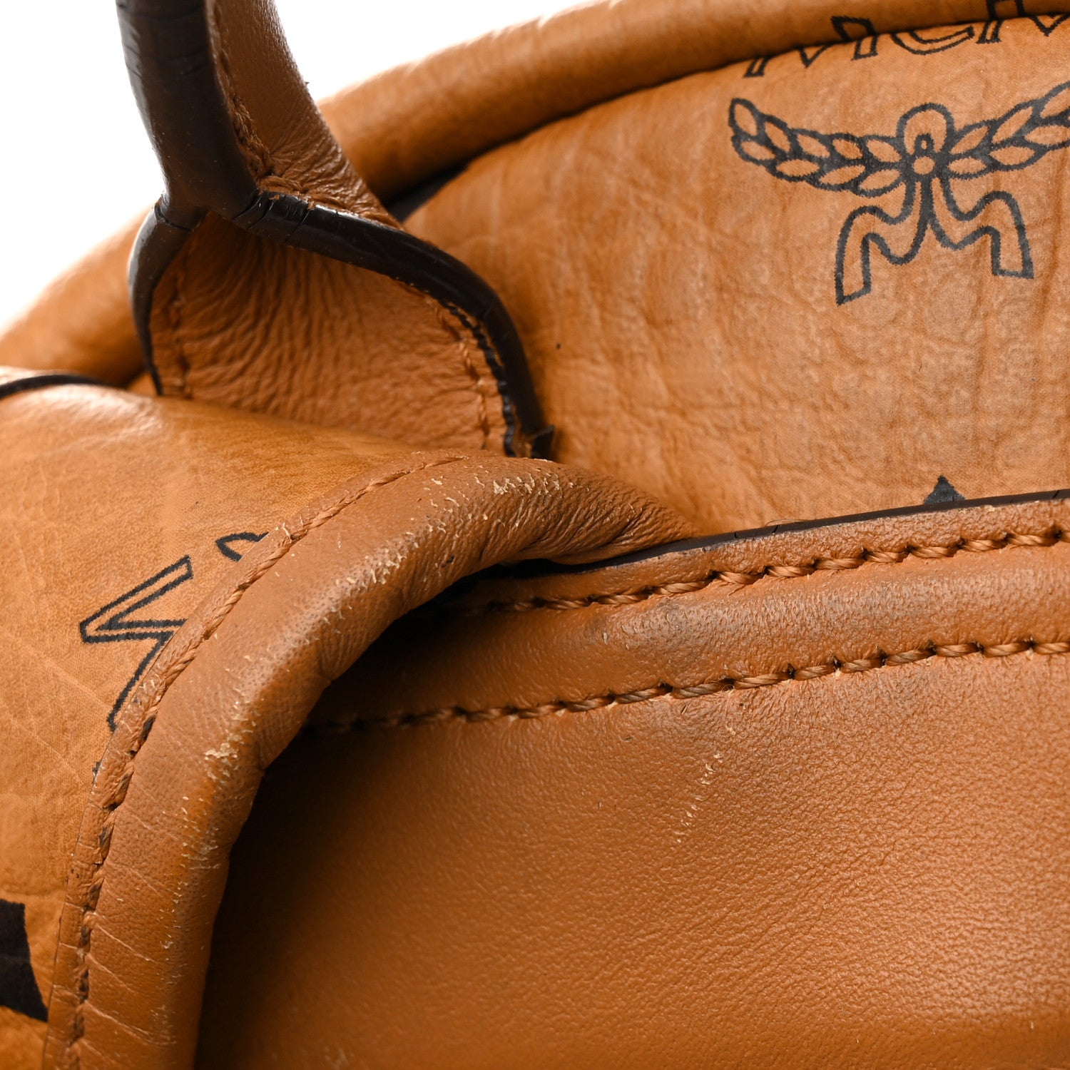 MCM X SAMBYPEN Visetos Small Stark Backpack Cognac 27 of 30