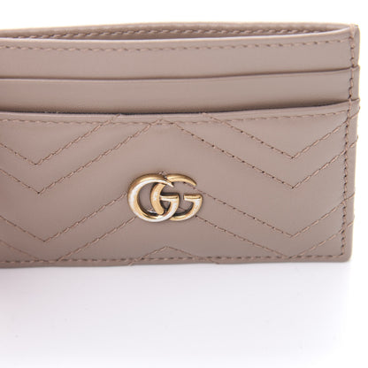 Gucci Calfskin Matelasse GG Marmont Card Holder Porcelain Rose 7 of 8