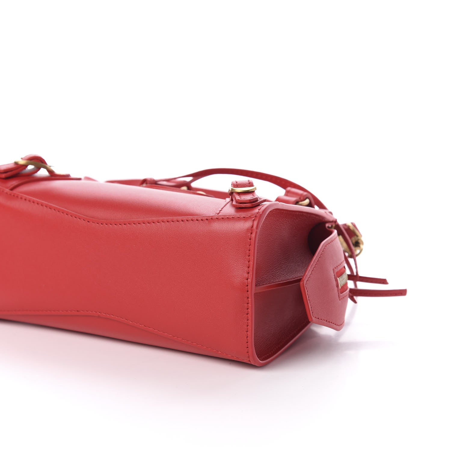 Balenciaga Smooth Calfskin Neo Classic Brass Hardware Mini City Red 7 of 9