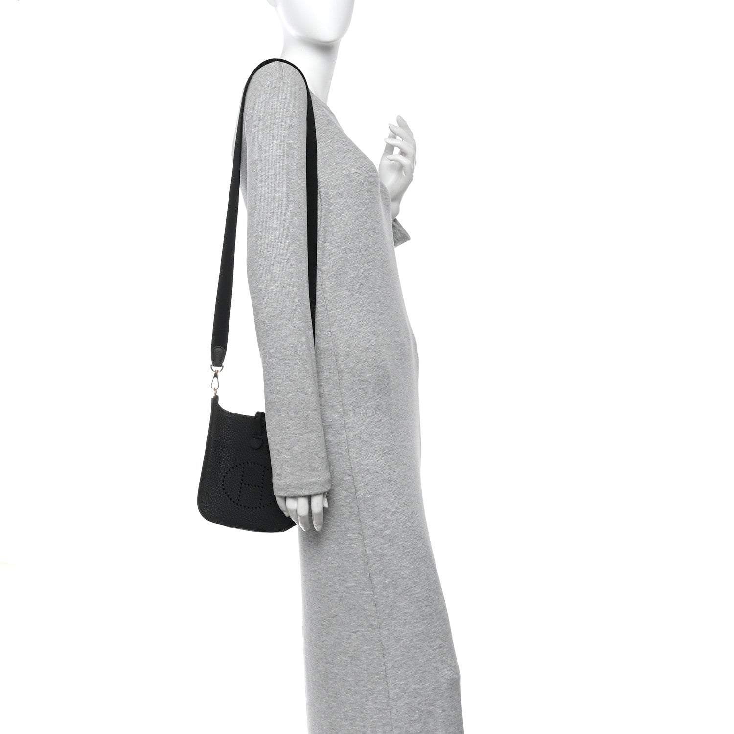 Hermes Taurillon Clemence Evelyne TPM Black 2 of 11