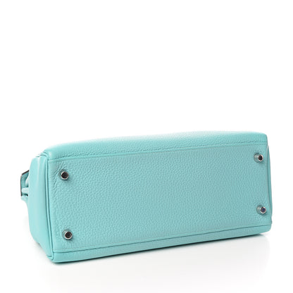 Hermes Togo Kelly Retourne 28 Bleu Atoll 4 of 39