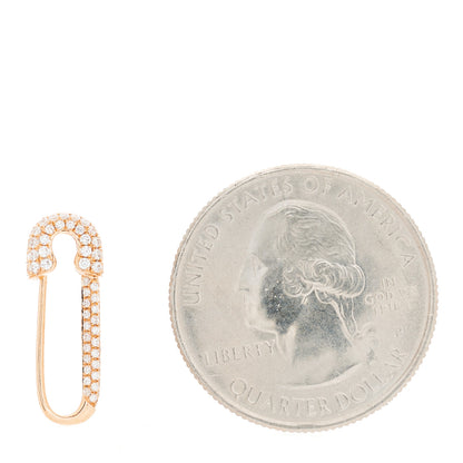 Anita Ko 18K Rose Gold Diamond Mini Safety Pin Earring 2 of 5