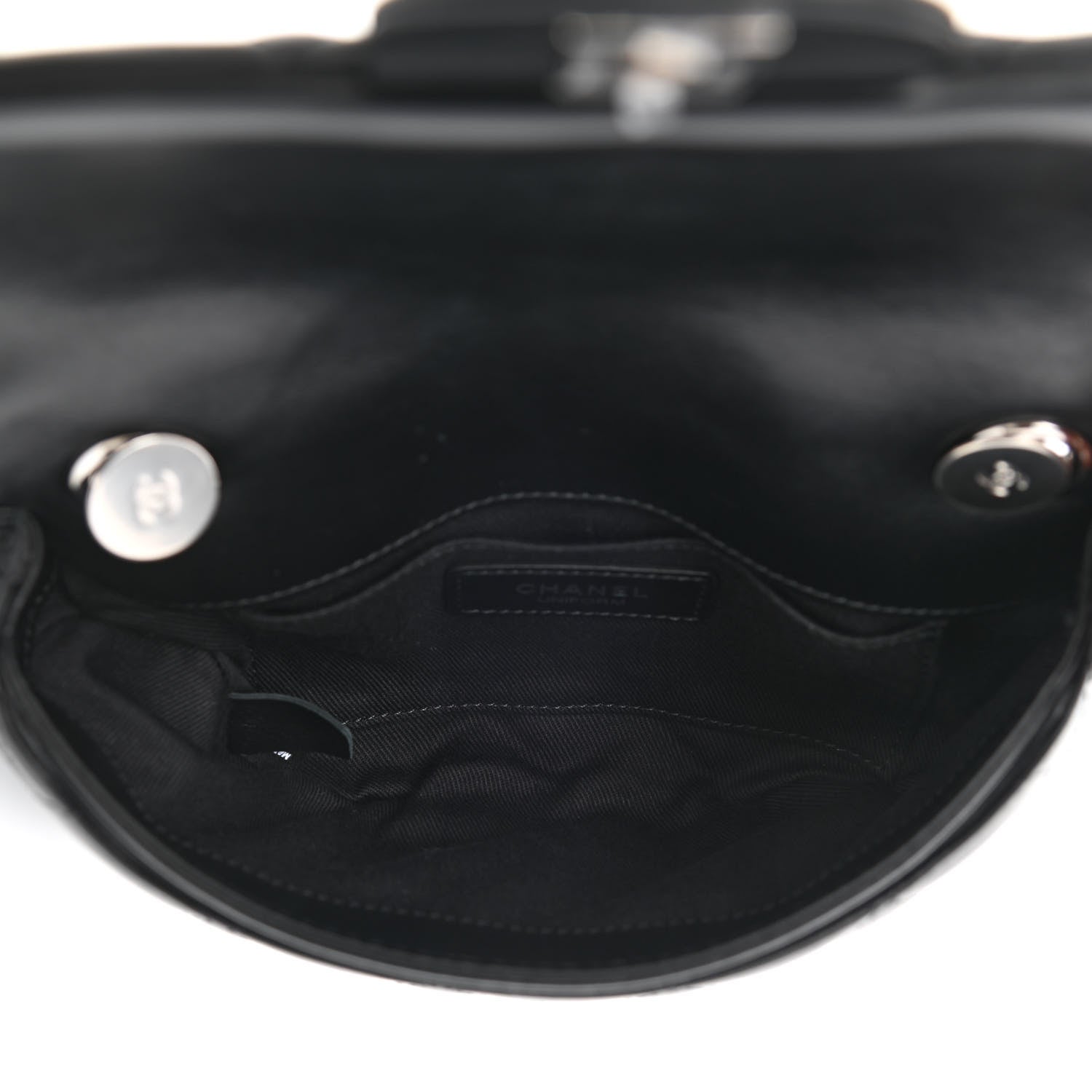 Chanel Calfskin Quilted CC Uniform Flap Belt Bag Black 5 of 11