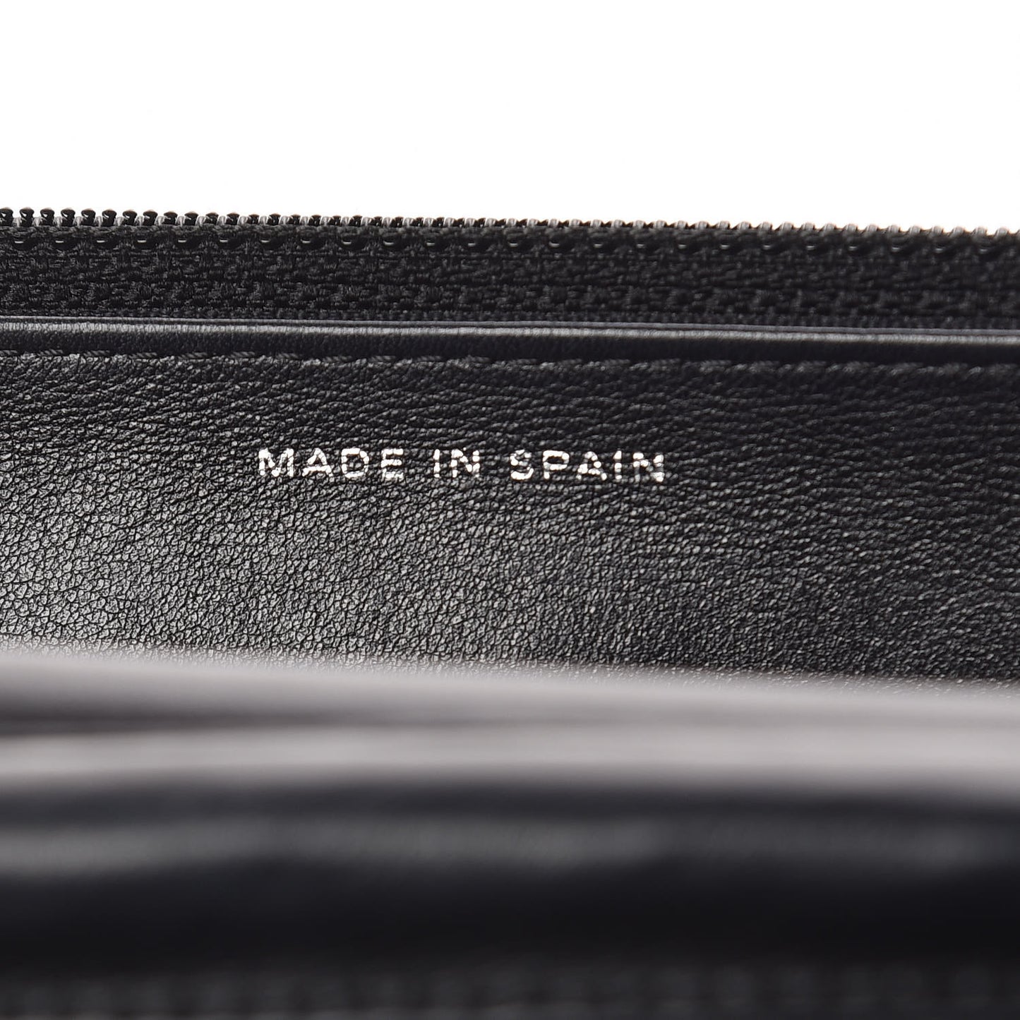 Striated Patent Quilted Wallet on Chain WOC Black