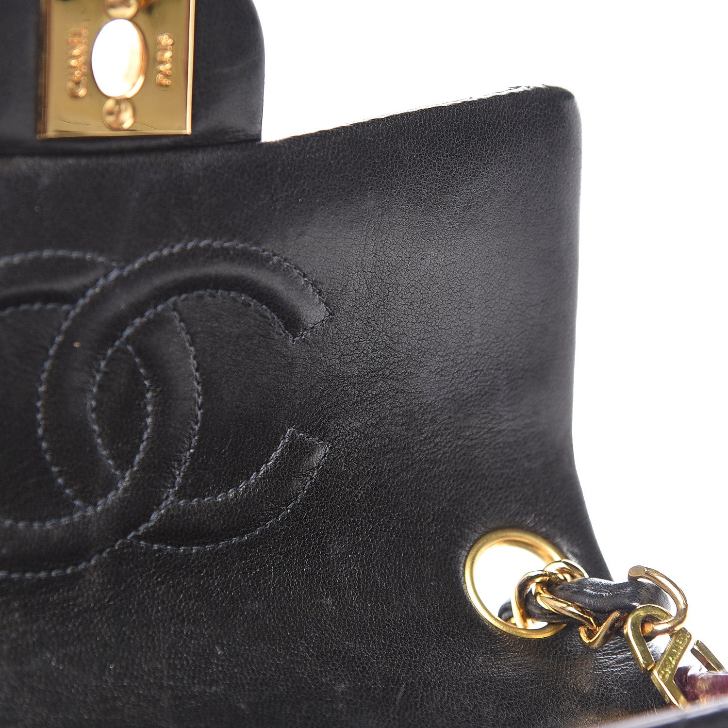 Chanel Lambskin Quilted Mini Square Flap Black 16 of 17