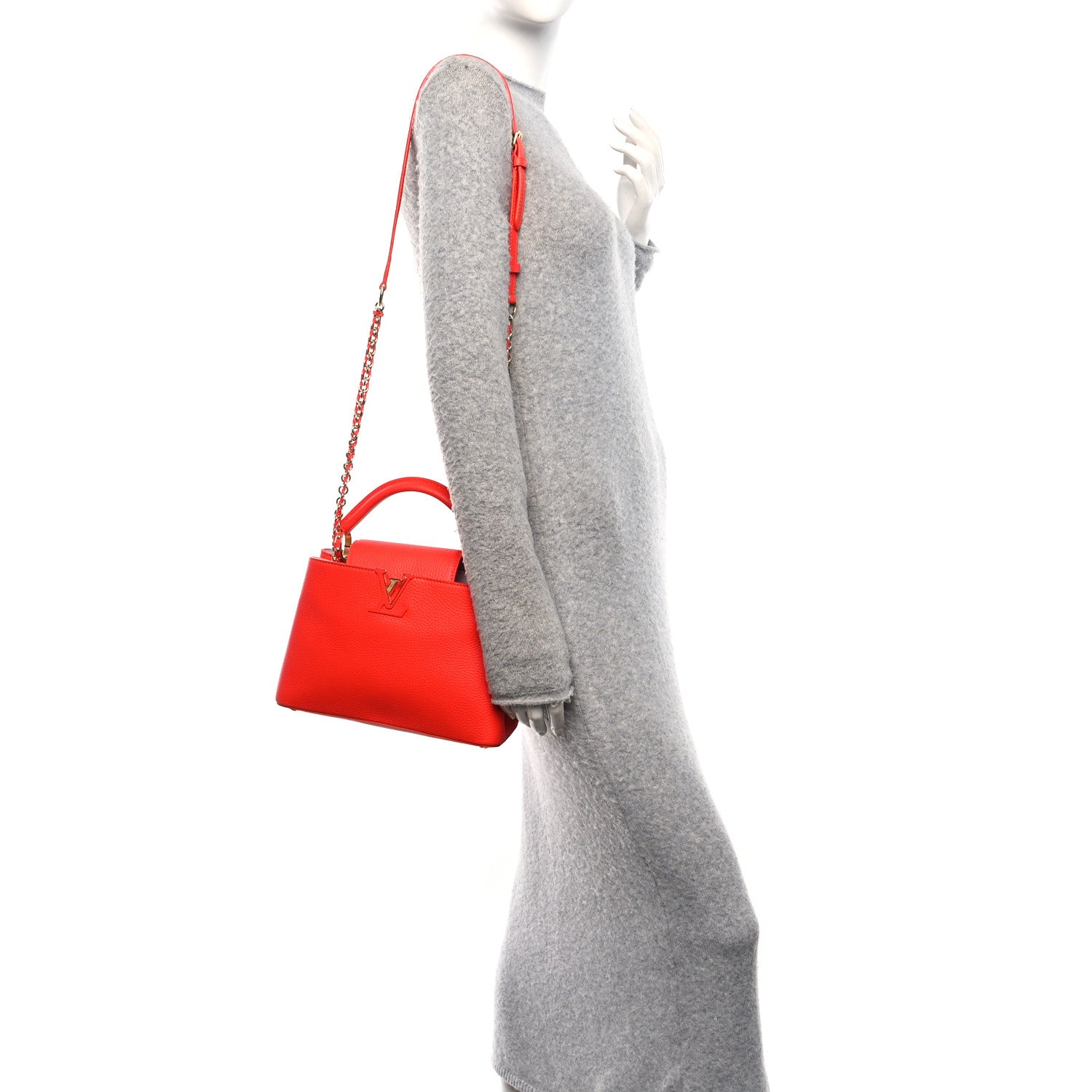 Louis Vuitton Taurillon Capucines BB Tonic Orange 2 of 9