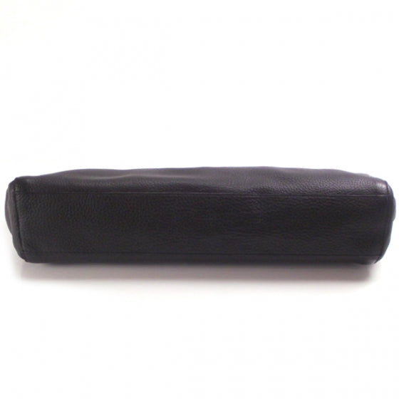 Leather Steel Handle Clutch