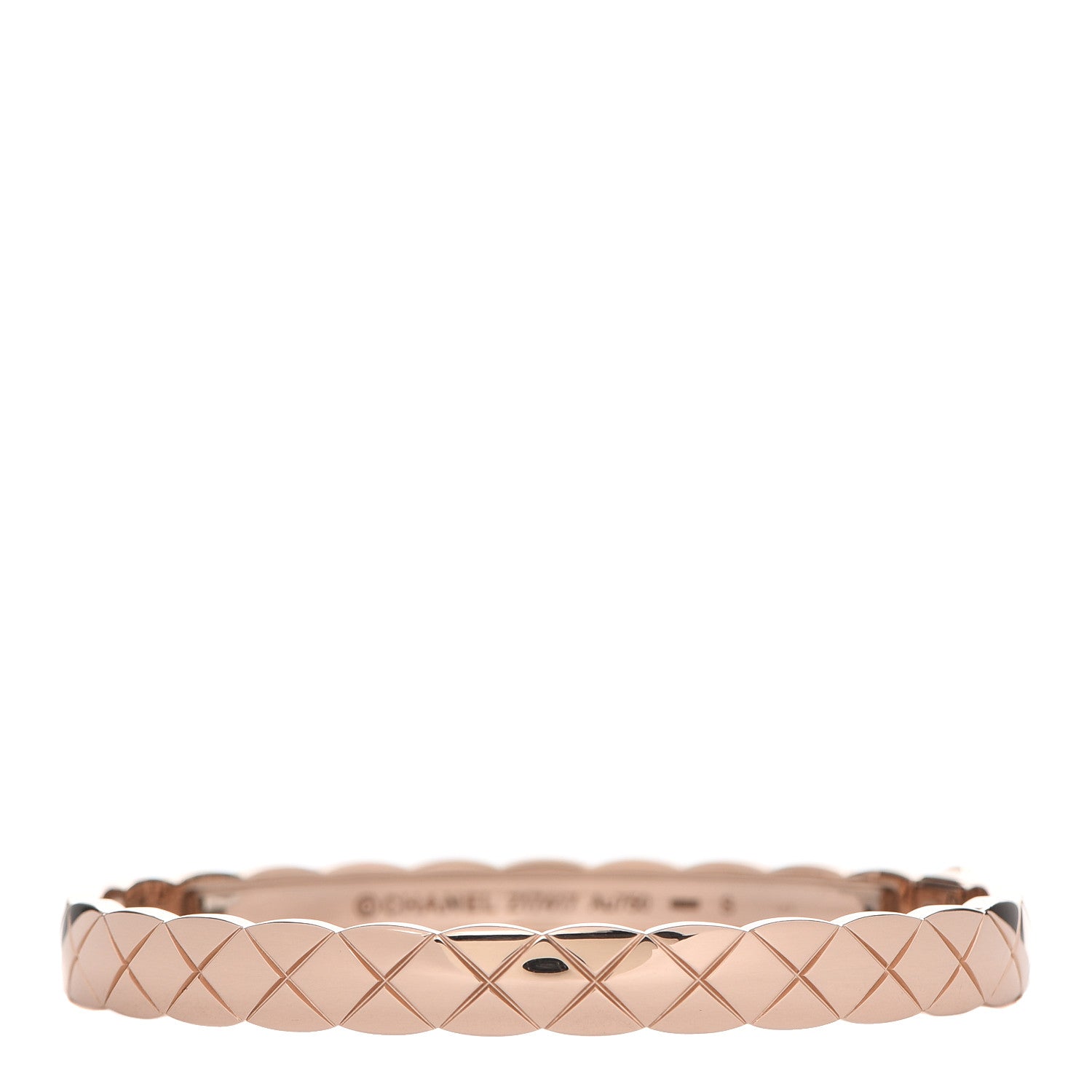 Chanel 18K Beige Gold Coco Crush Bangle Bracelet S 1 of 5