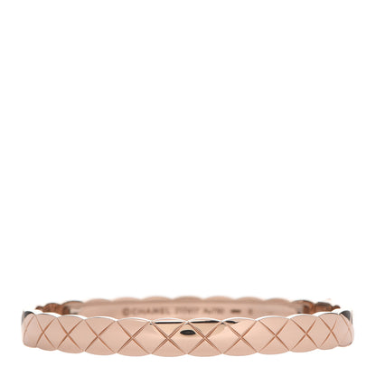 Chanel 18K Beige Gold Coco Crush Bangle Bracelet S 1 of 5