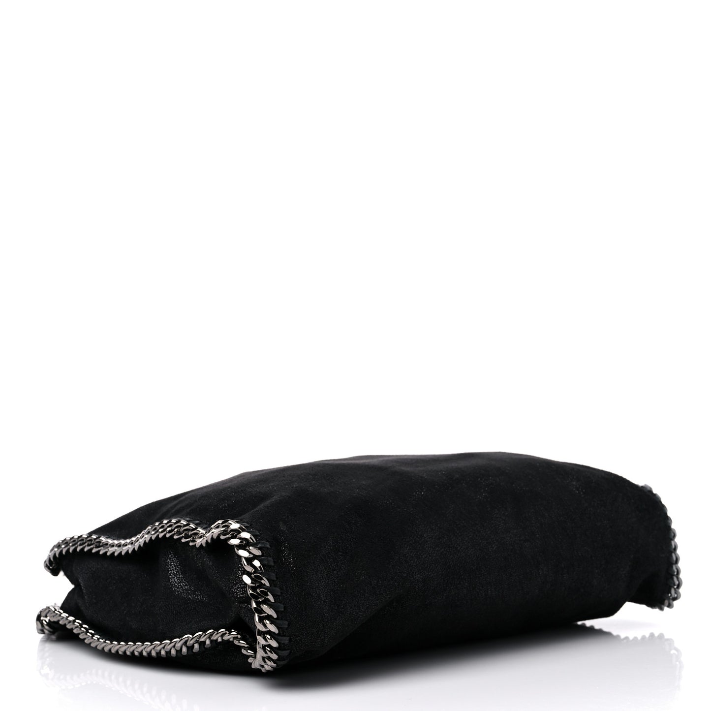 Shaggy Deer Small Falabella Fold Over Tote Black