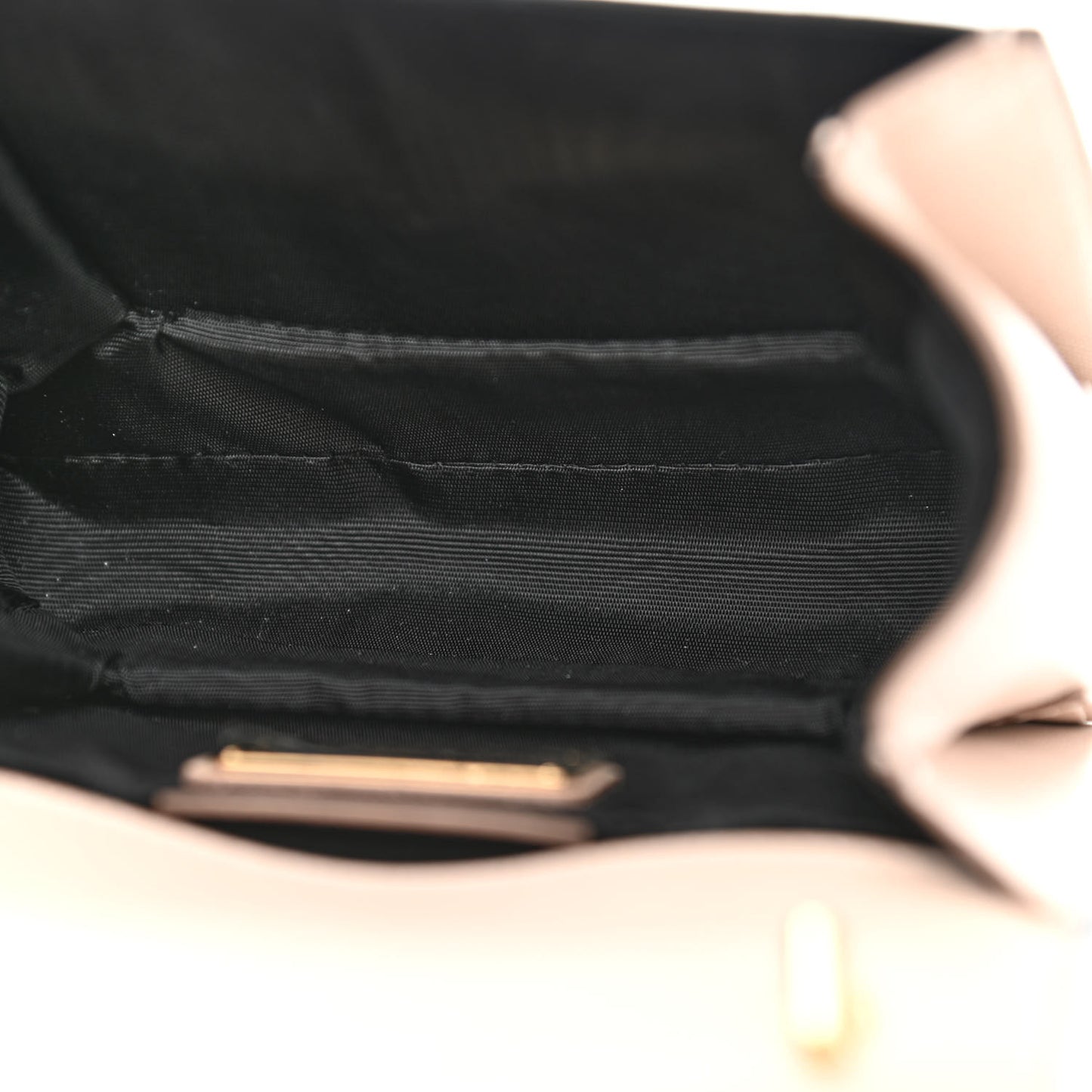 Printed Calfskin Ginny Crossbody Bag Black Beige