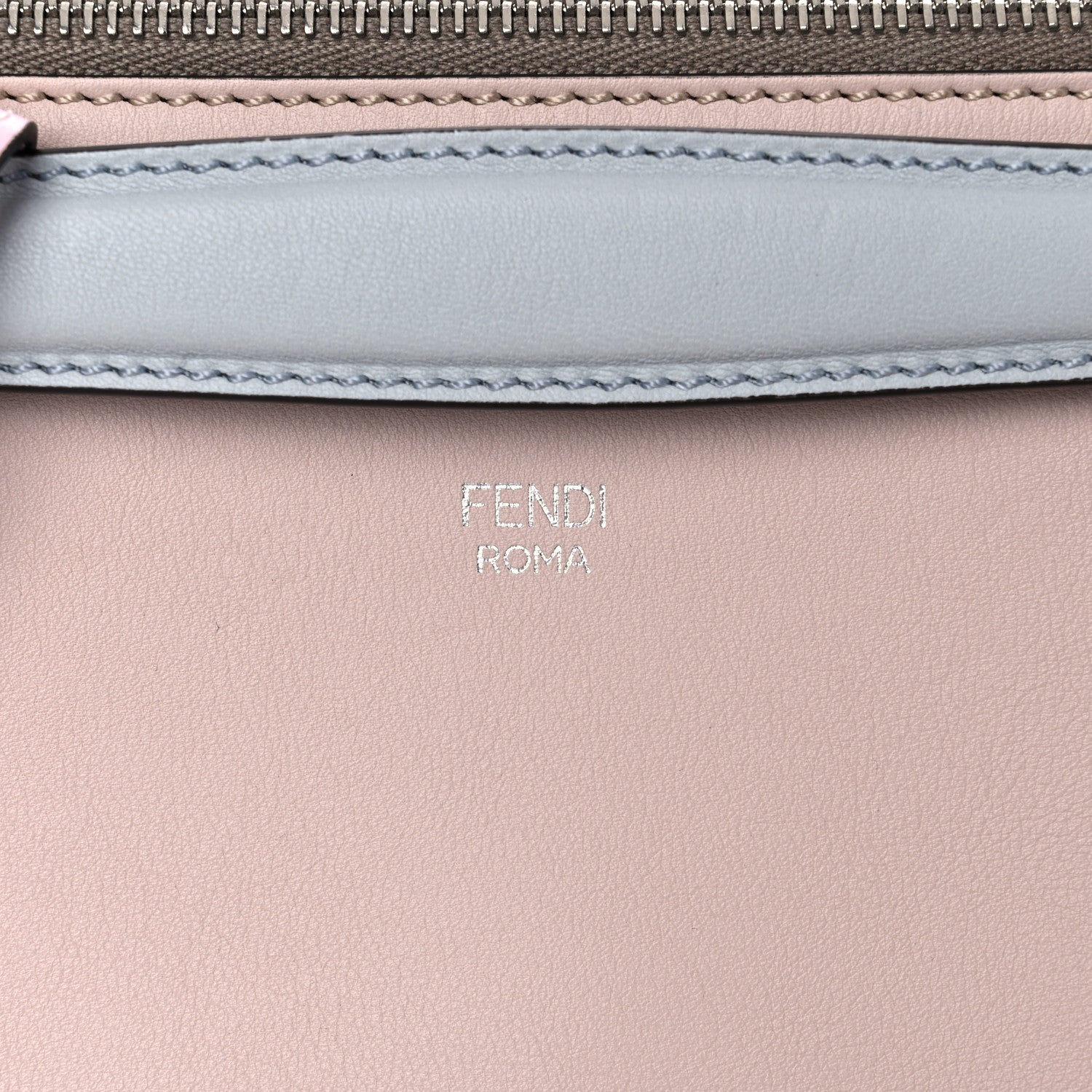 Fendi Vitello Dolce 4 Color Medium By The Way Boston Bag Soap Grigio Perla Multicolor 14 of 14
