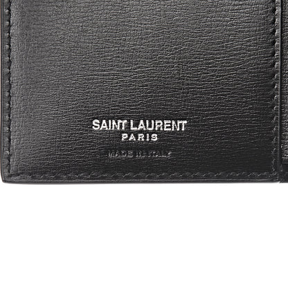 Saint Laurent Calfskin Monogram Bi Fold Zipped Wallet Black 6 of 8