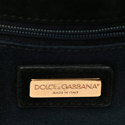 Dolce & Gabbana Calf Hair Leopard Print Knit Miss Sicily Satchel Black Naturale 6 of 29
