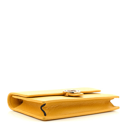 Gucci Dollar Calfskin Interlocking G Chain Wallet New Buttercup 4 of 10