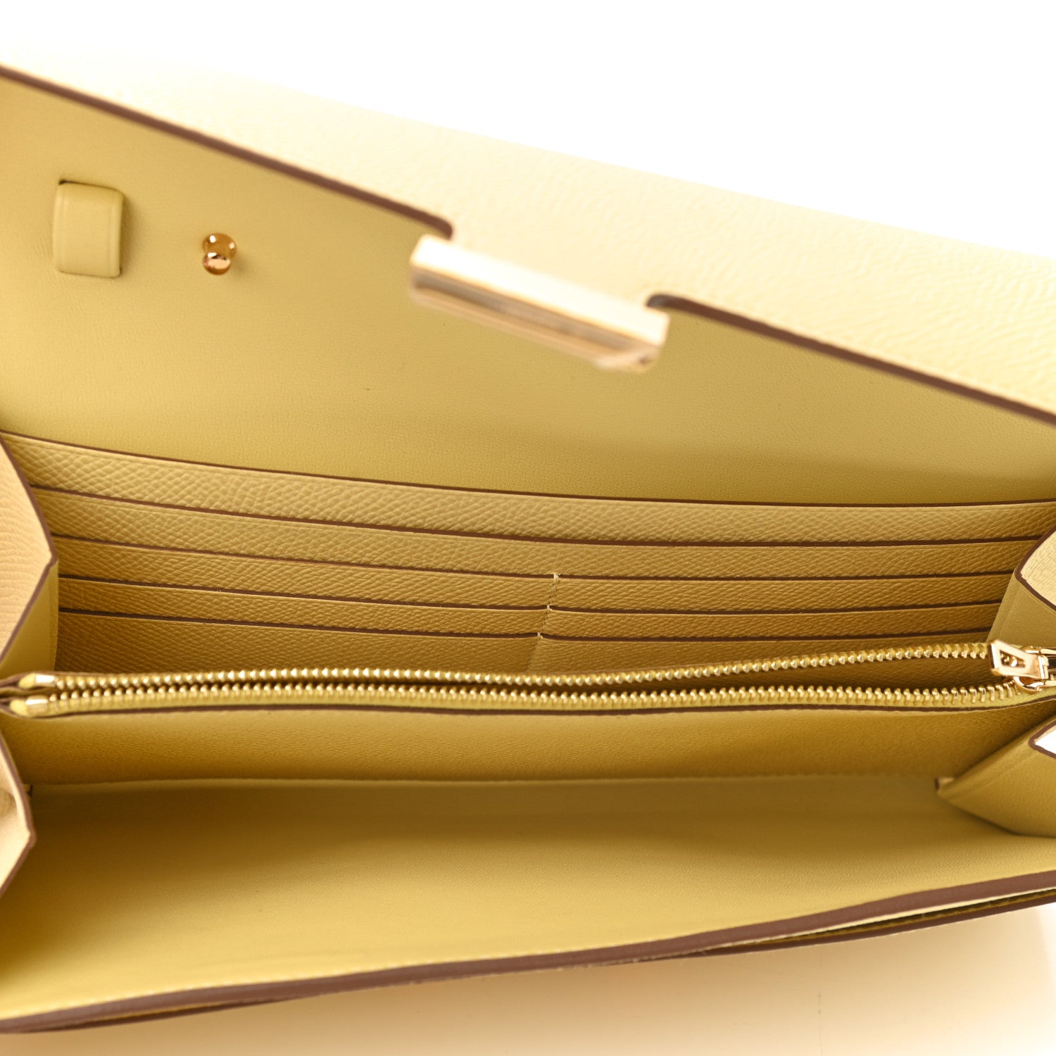 Hermes Epsom Constance Long Wallet To Go Wallet Jaune Poussin 5 of 8