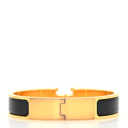 Hermes Enamel Narrow Clic Clac H Bracelet PM Black 3 of 5