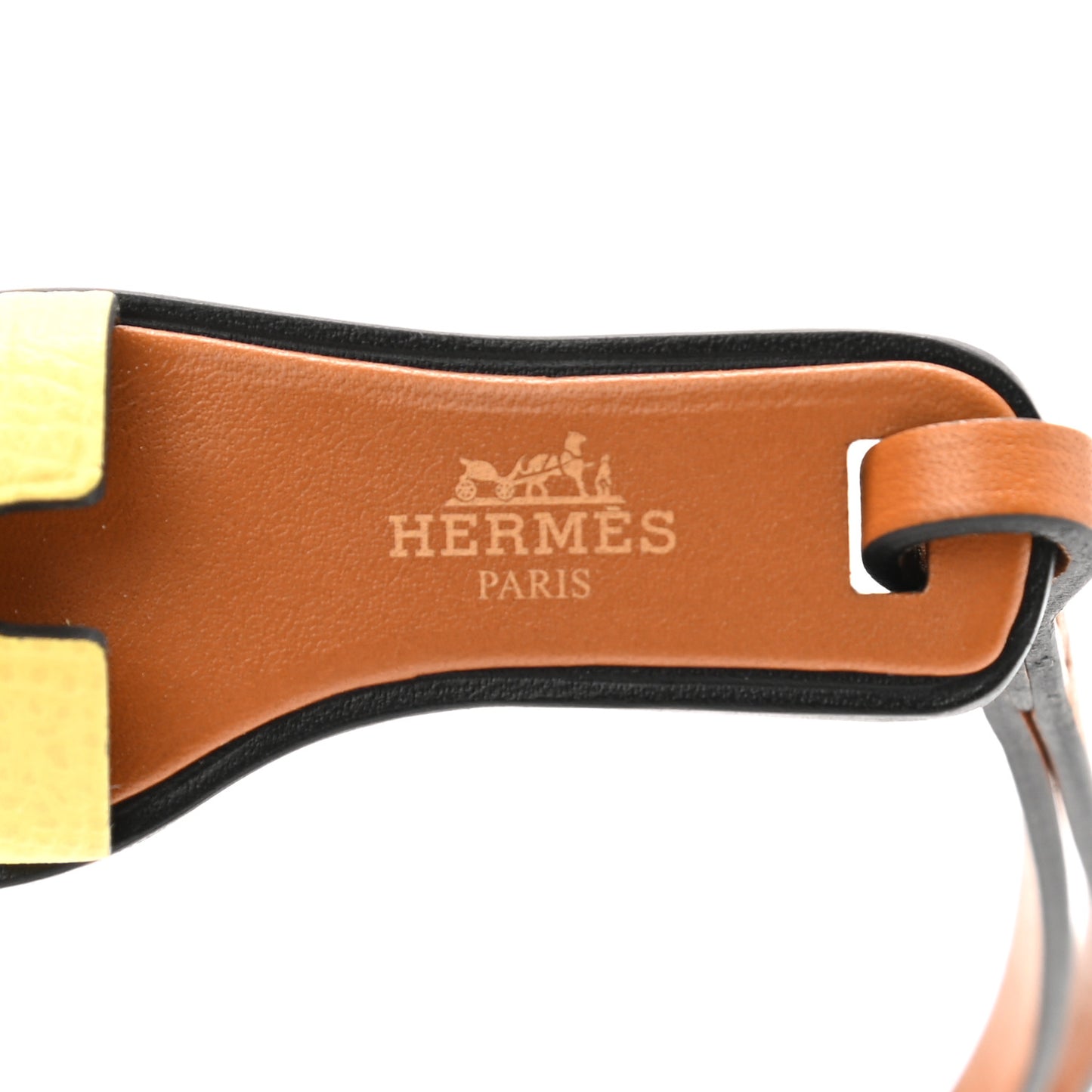 Epsom Butler Calfskin Hunter Oran Nano Bag Charm Lime