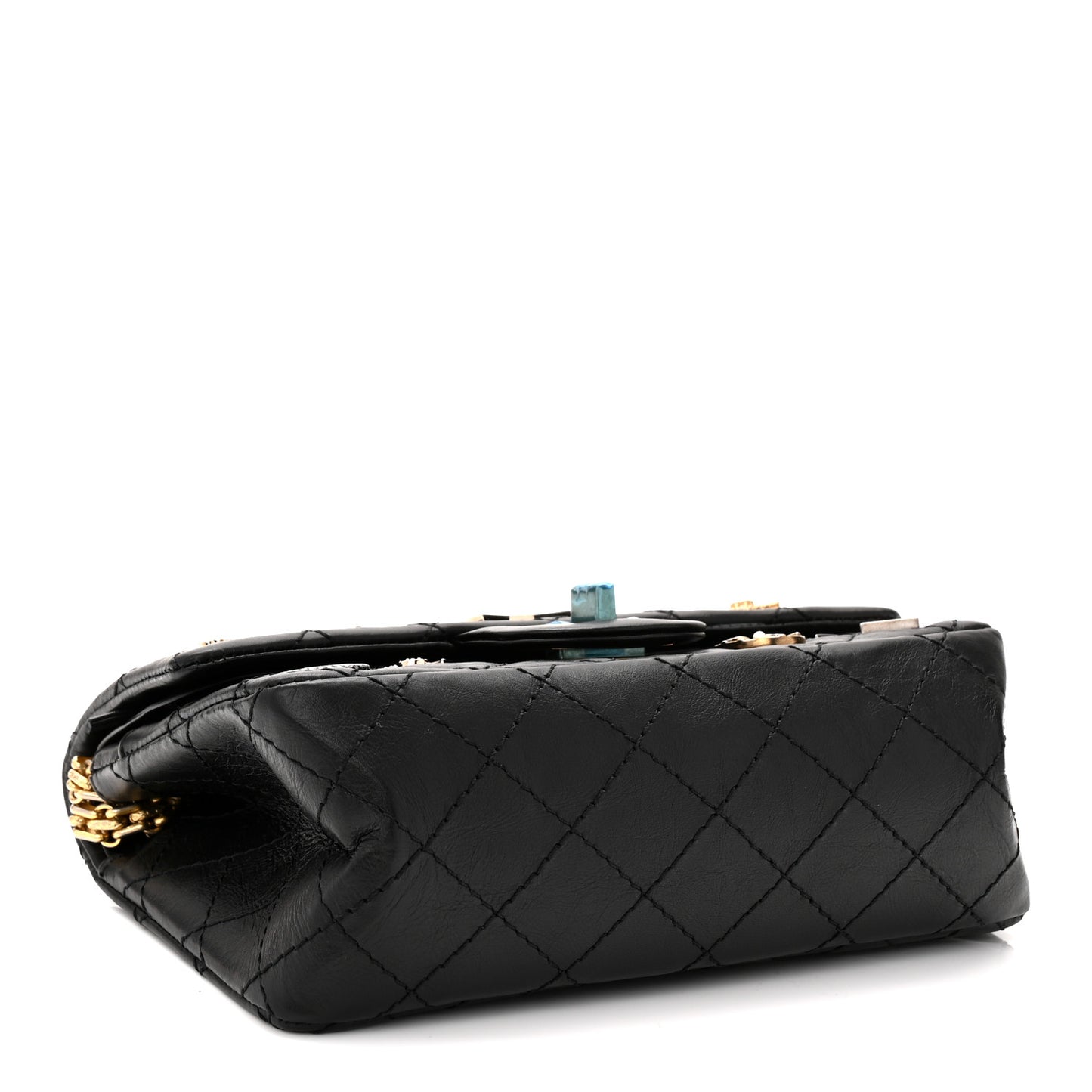 Aged Calfskin Lucky Charms 2.55 Reissue 224 Flap Black