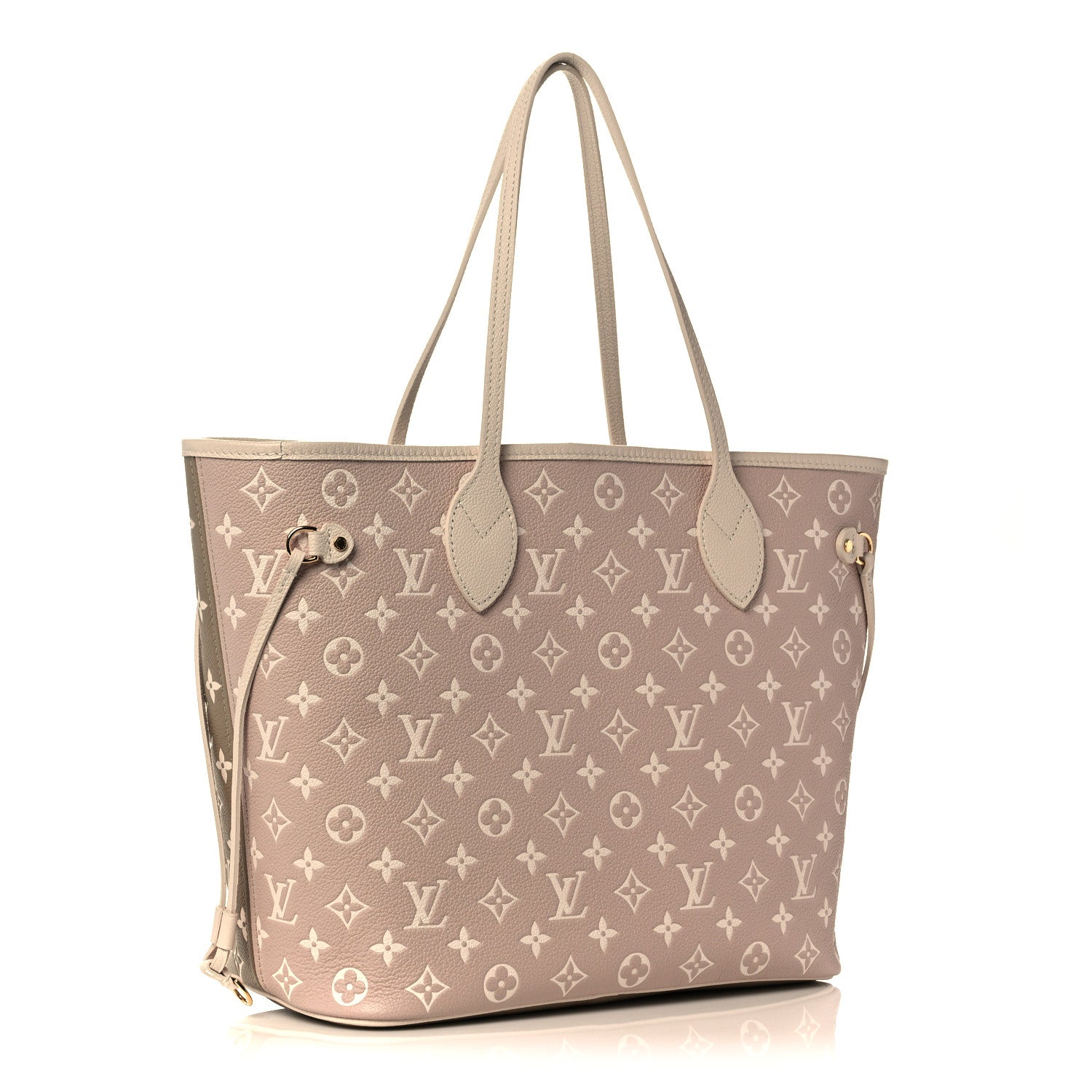 Louis Vuitton Empreinte Monogram Spring In The City Neverfull MM Kaki Beige Cream 3 of 10