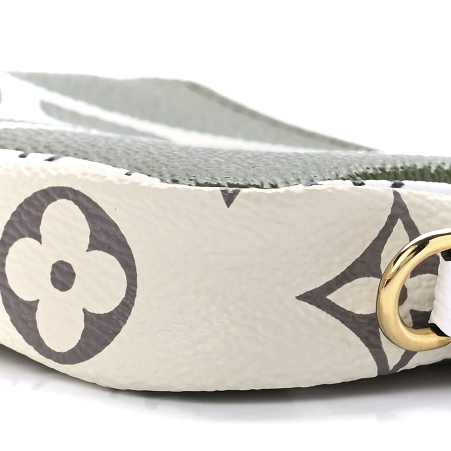 Monogram Giant Micro Pochette Accessories Kaki White