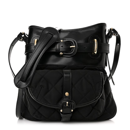 Burberry Nylon Calfskin Quilted Crossbody Bag Black 1 of 11