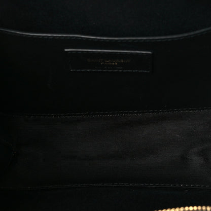 Saint Laurent Lambskin Matelasse Monogram Vicky Camera Bag Black 4 of 5