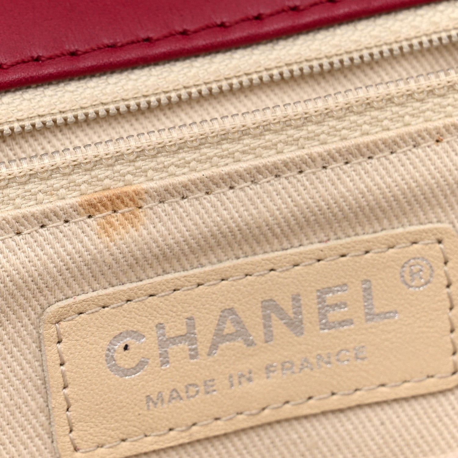 Chanel Calfskin Quilted Double Stitch Hamptons Clutch with Chain Red 13 of 13