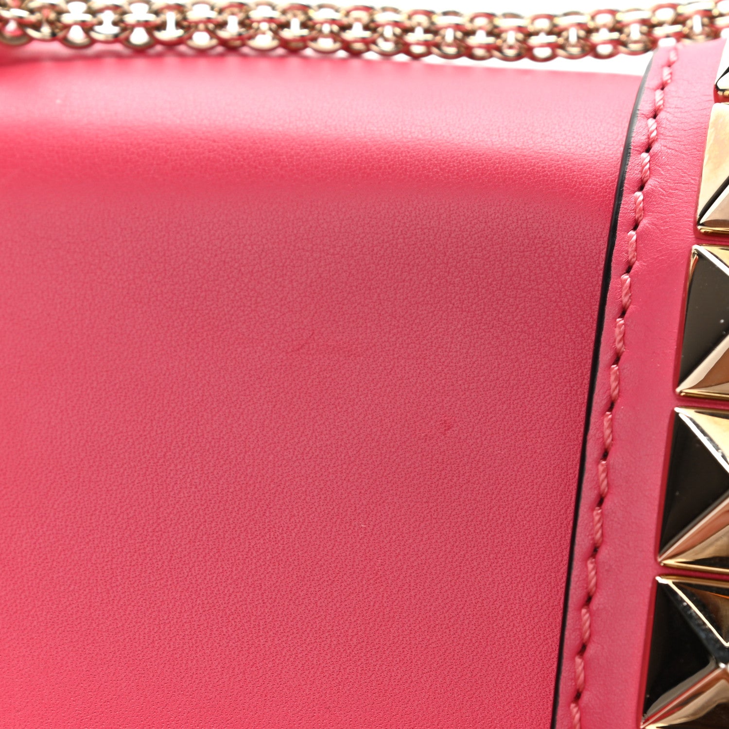 Valentino Garavani Vitello Medium Glam Lock Rockstud Flap Deep Rose 11 of 14