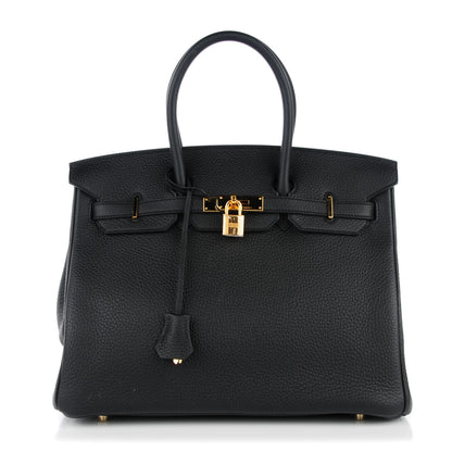 Hermes Taurillon Clemence Birkin 35 Black 1 of 23