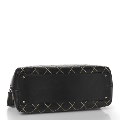 Chanel Calfskin Contrast Stitch Surpique Bowler Black 4 of 12