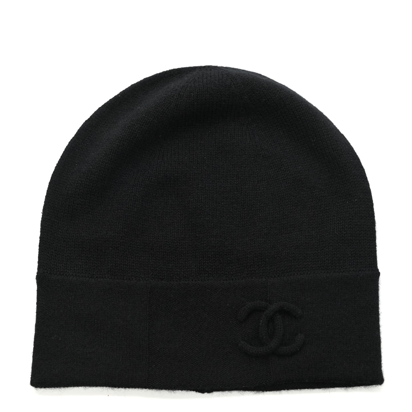Cashmere Blend CC Beanie Hat Black