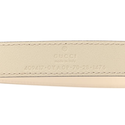 Gucci Calfskin Double G 20mm Belt 70 28 Mystic White 3 of 5