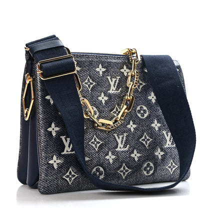 Louis Vuitton Lambskin Printed Monoglam Coussin PM Blue 5 of 11