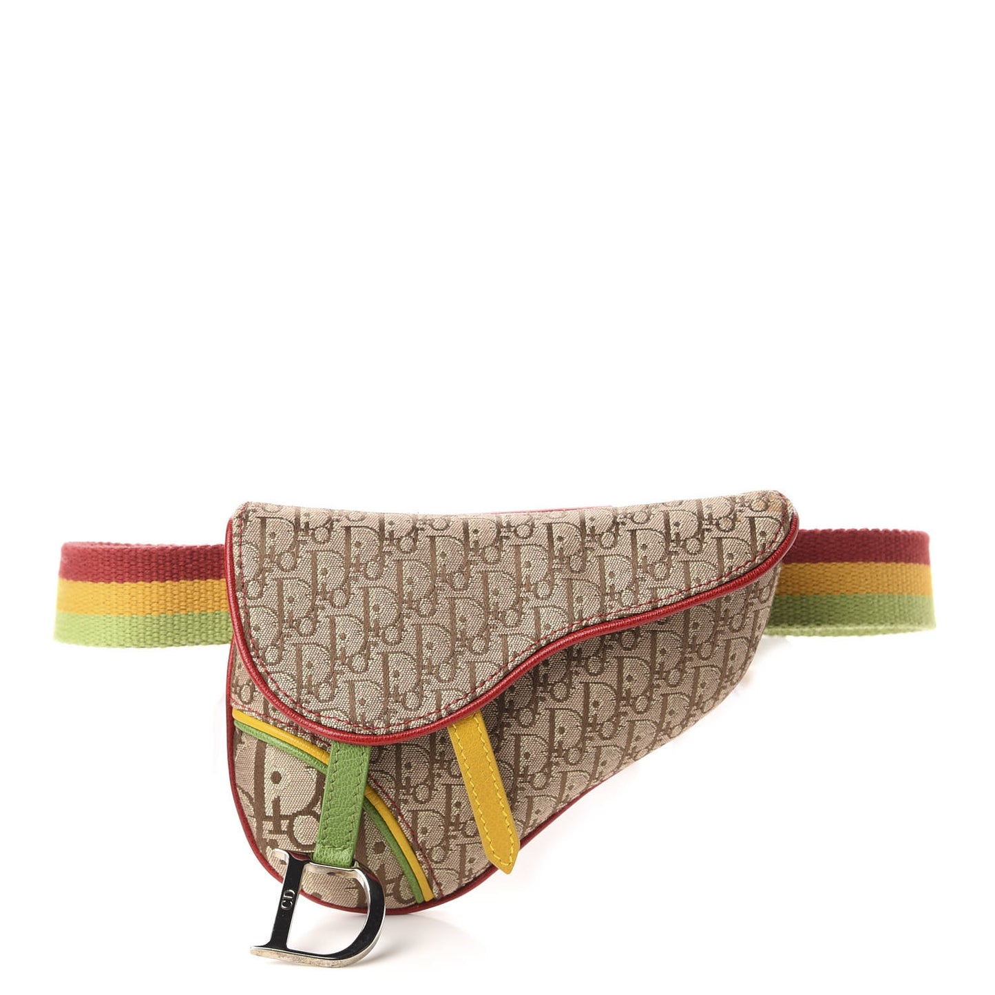 Monogram Rasta Saddle Belt Bag Beige