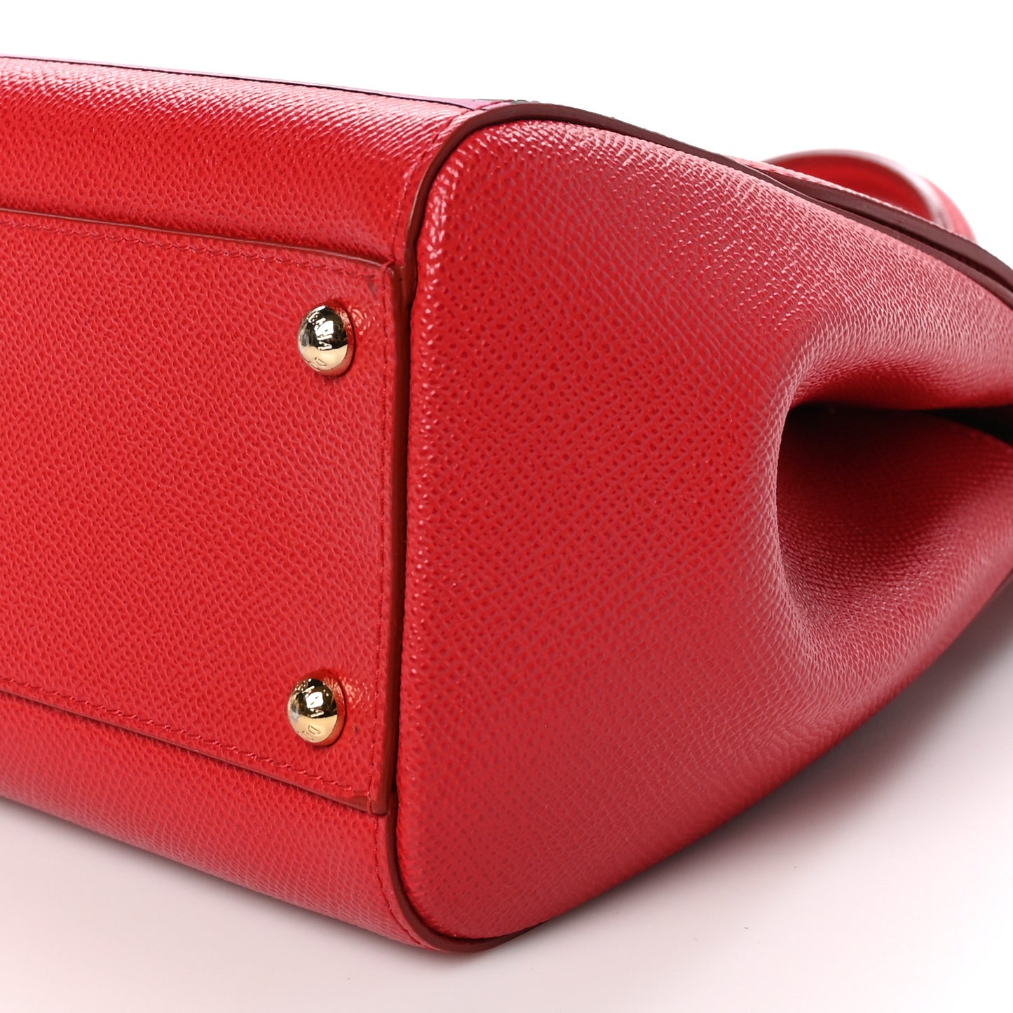 DOLCE &amp; GABBANA Dauphine Love Studded Medium Miss Sicily Satchel Red
