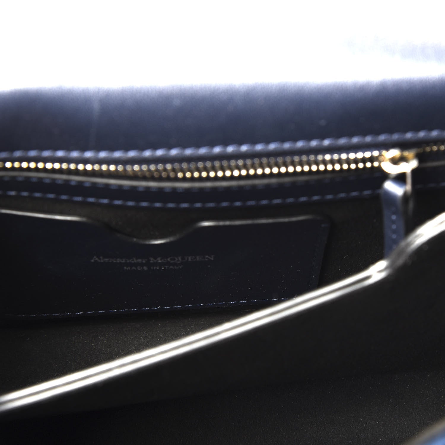 Alexander McQueen Velvet Quilted Knuckle Duster Shoulder Bag Oltremare Night Blue 8 of 10