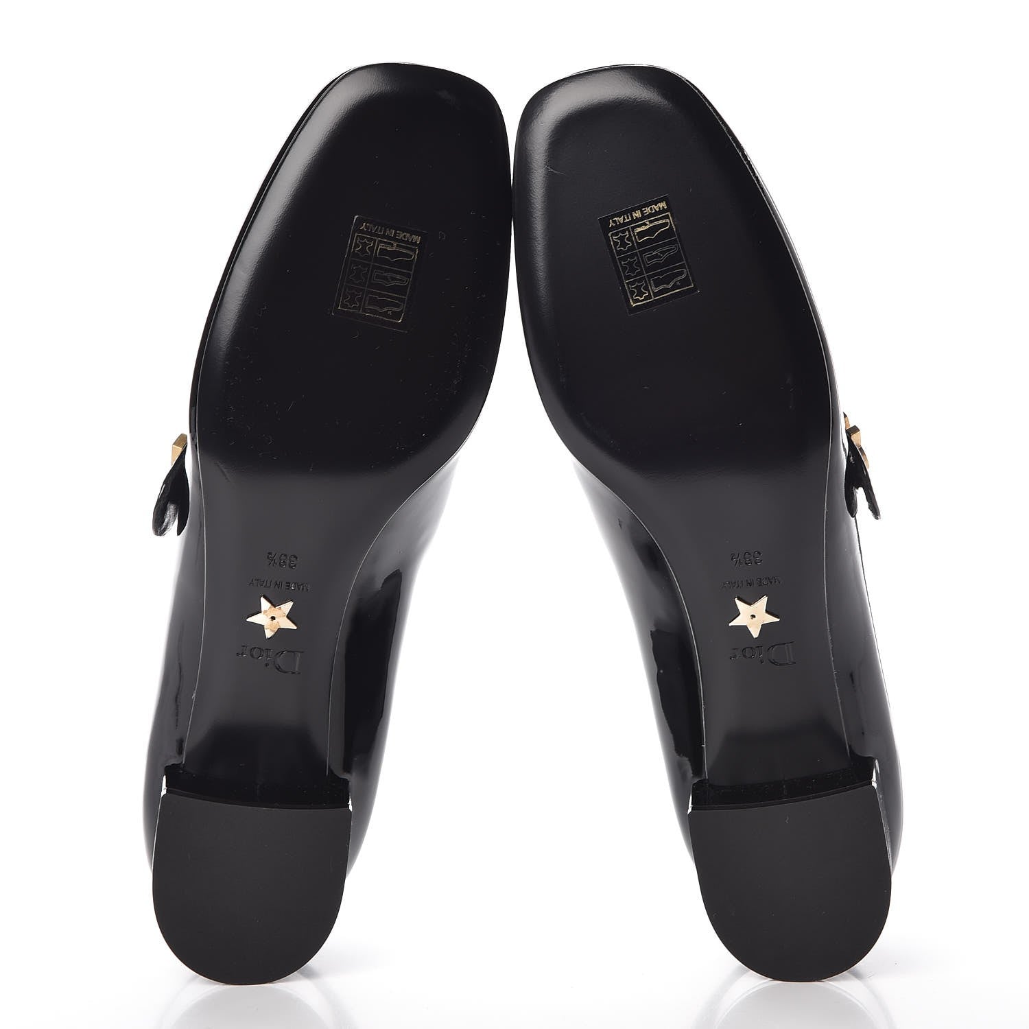 Christian Dior Patent Baby-D Ballet Pumps 38.5 Black 5 of 10