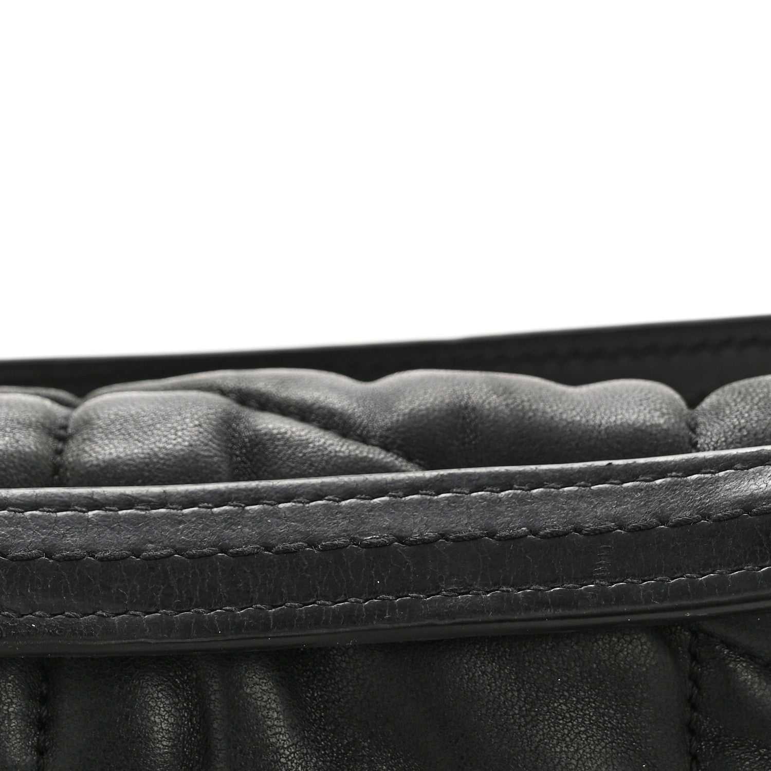 Saint Laurent Lambskin Quilted Small Loulou Puffer Monogram Chain Satchel Black 12 of 13