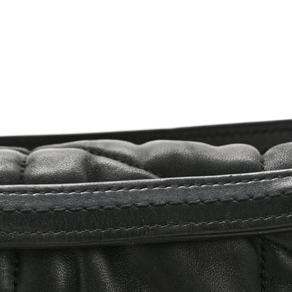Saint Laurent Lambskin Quilted Small Loulou Puffer Monogram Chain Satchel Black 12 of 13