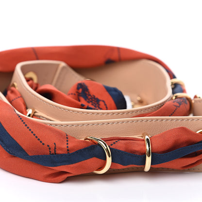 Chloe Calfskin Silk Little Horses Scarf Strap Earthy Red 6 of 7