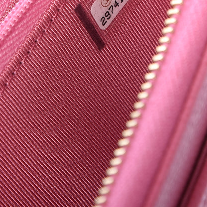 Chanel Caviar Quilted Medium Zip Around Wallet Pink 8 of 9