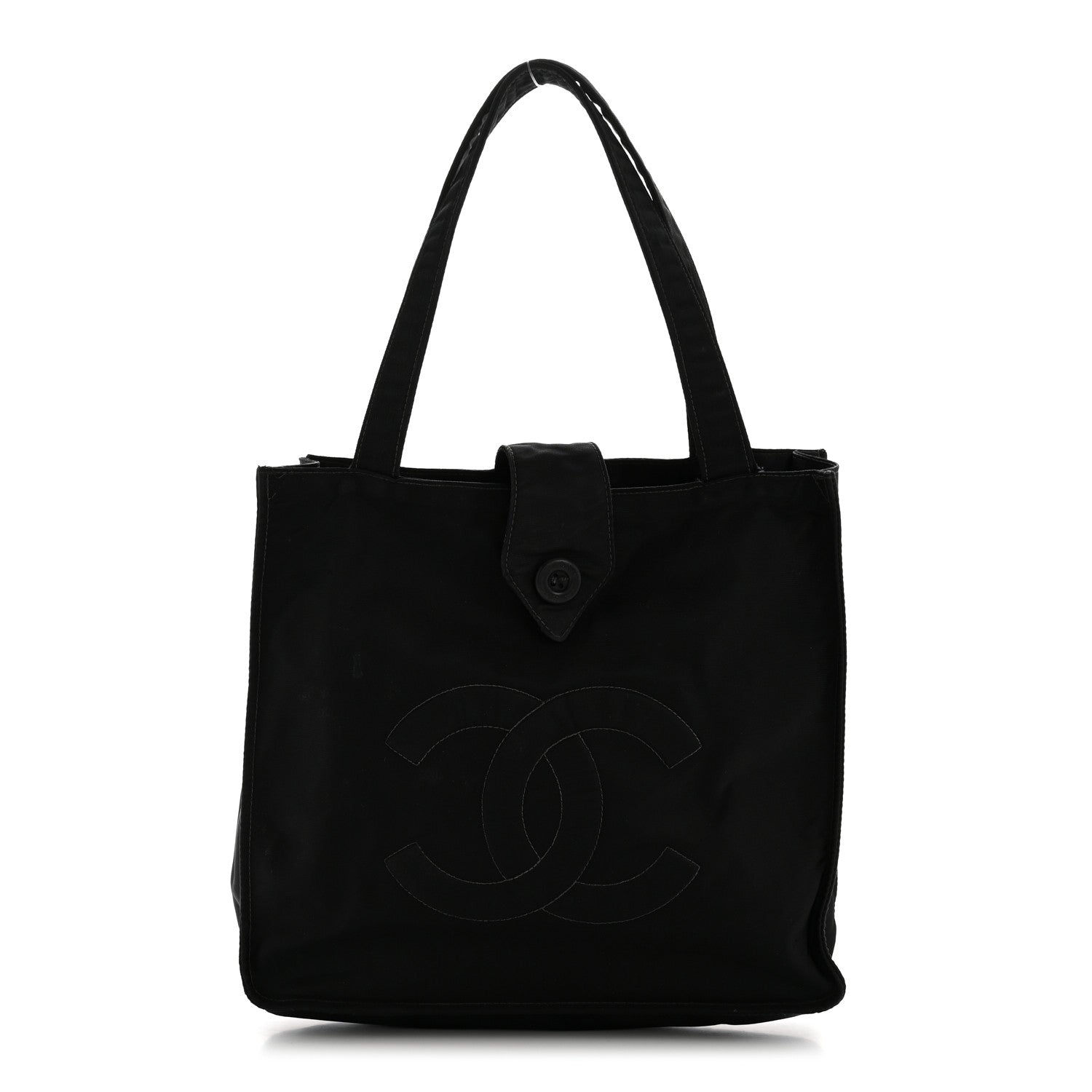 Chanel Nylon Button CC Tote Black 1 of 15