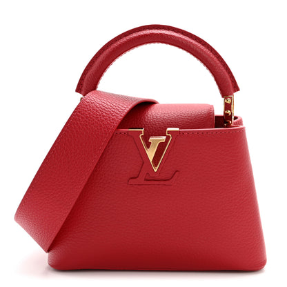 Louis Vuitton Taurillon Mini Capucines Scarlet 1 of 11
